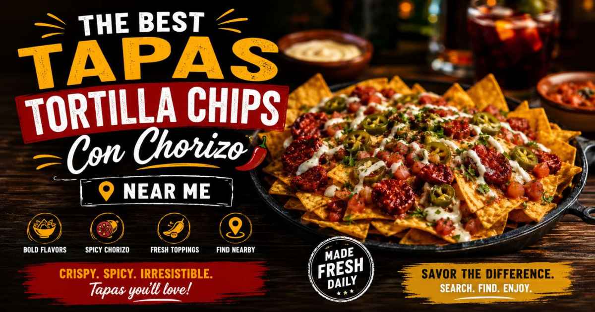 best tapas tortilla chips con chorizo near me